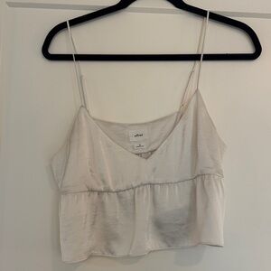 ARITZIA Wilfred satin lover tank - medium white